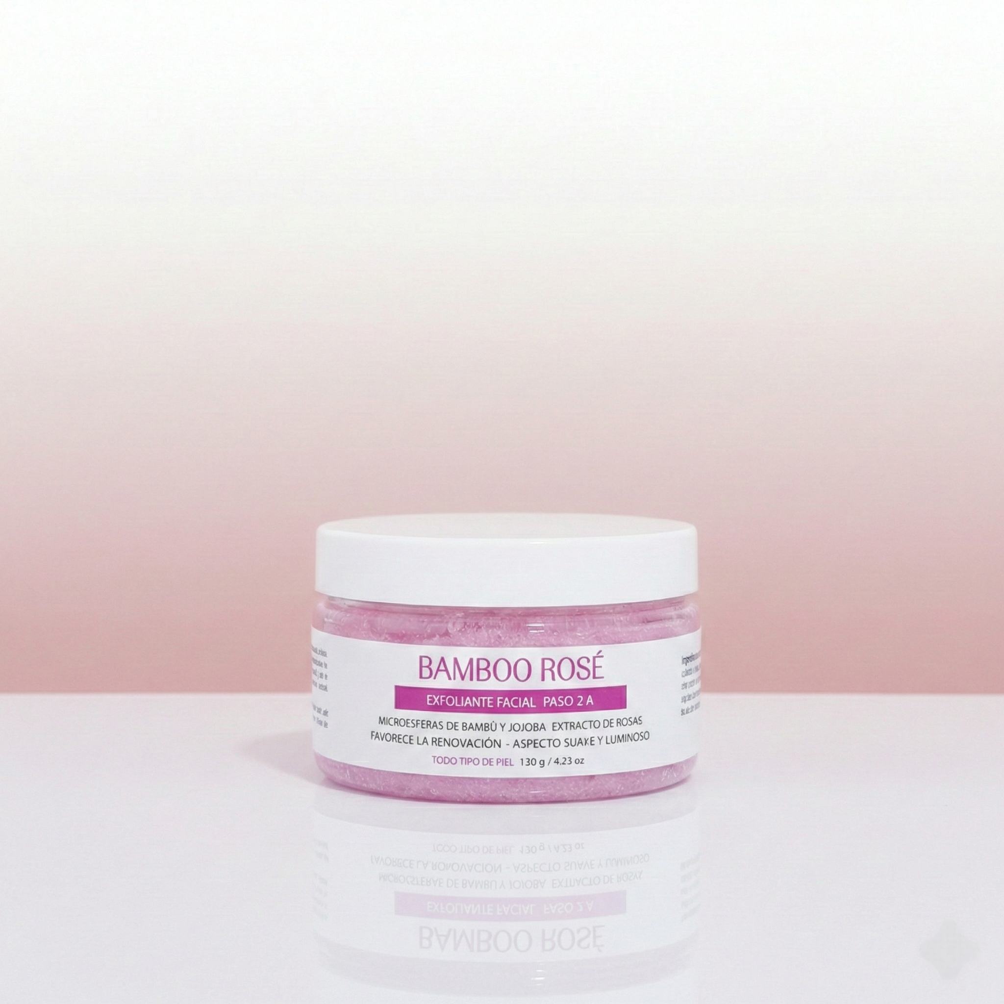 BAMBOO ROSE GEL EXFOLIANTE FACIAL CON PARTÍCULAS ESFÉRICAS  120g (VL012)